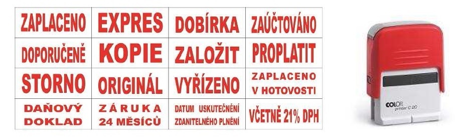 Colop razítko Printer 20/L s textem ZAPLACENO