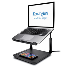 Podstavec pod notebook SmartFit s podložkou pro bezdrátové nabíjení - černá