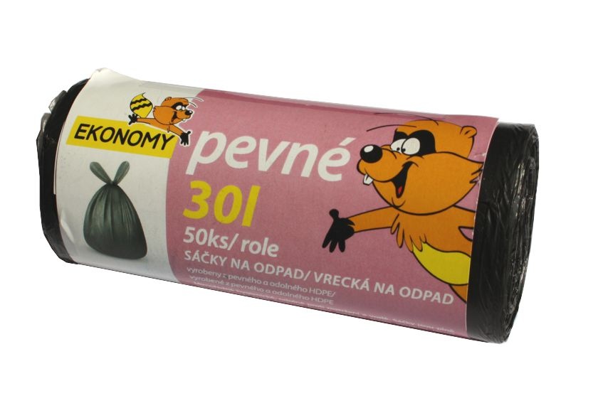 Pytle do koše Vipor Ekonomy 30L/6my/50ks/černé