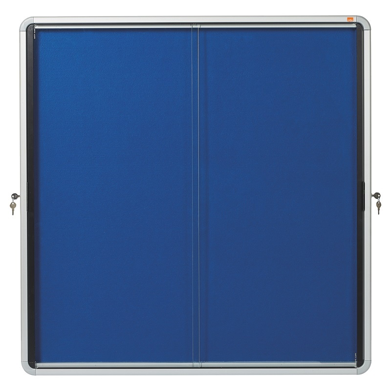 Vitrína vnitřní / s posuvnými dveřmi / FAB 12xA4 / modrá