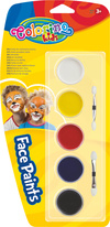 Obličejové barvy Colorino suché - 5 barev + štěteček