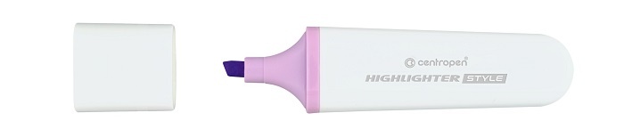 Zvýrazňovač Centropen Style Soft pastel 6252/1 fialová 10 ks