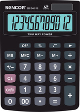Sencor SEC 340 stolní kalkulačka displej 12 míst