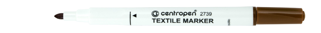Značkovač Centropen 2739 na textil - hnědá