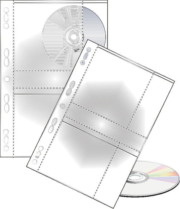 Závěsný obal A4 na CD - obal na 2 CD / 10 ks