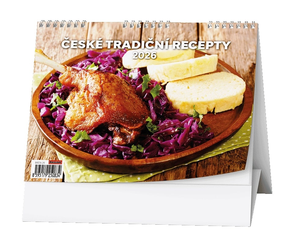 Kalendář stolní obrázkový České tradiční recepty / BSD8