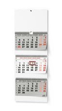 Kalendář nástěnný pracovní - tříměsíční skládaný / BNC5