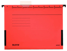 Závěsné desky Leitz Alpha s bočnicemi - červená