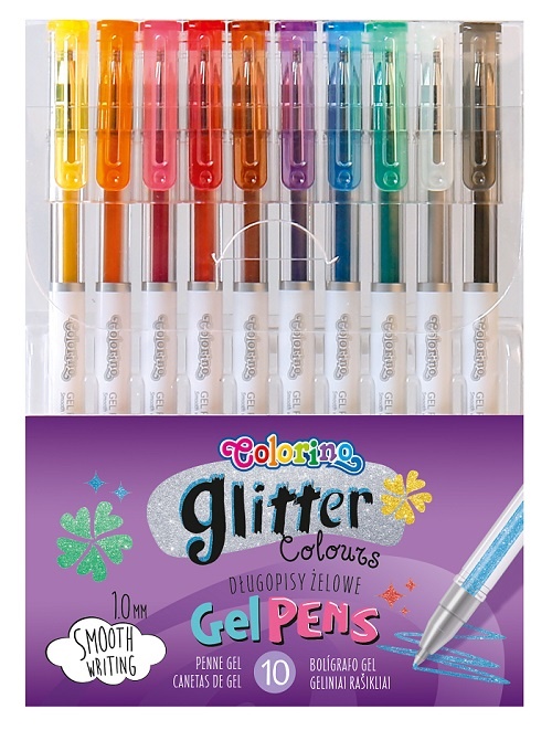 Gelová pera Colorino - Glitter / 10 barev