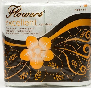Flowers Excellent toaletní papír 2-vrstvý 4ks