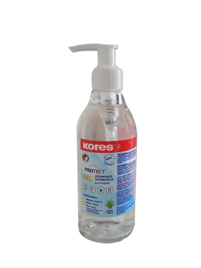 Dezinfekční gel na ruce Kores Aloe s parfemací 250 ml s pumpičkou