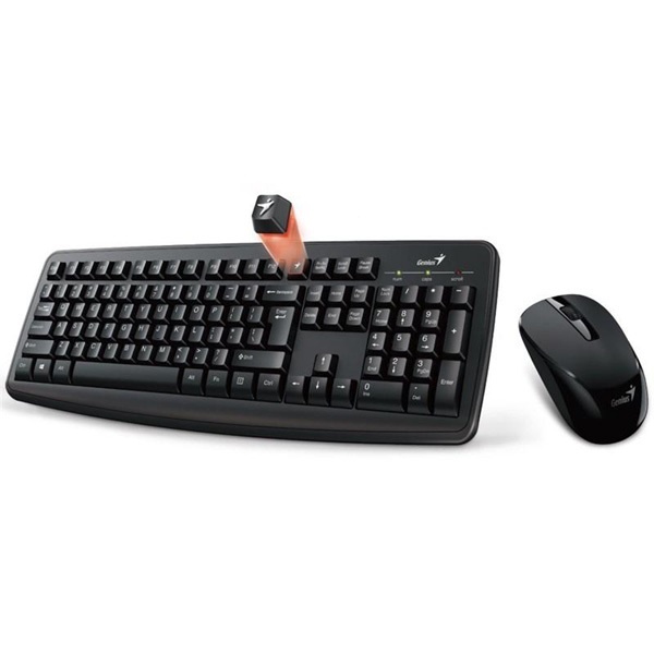 Bezdrátová klávesnice Genius Smart multimediální - set klávesnice + myš / černá