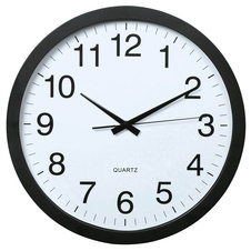 Nástěnné hodiny Hama Jumbo tiché / černé / průměr 40 cm