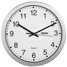 Nástěnné hodiny Hama CWA100 stříbrné / průměr 30 cm