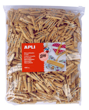 Dřevěné kolíčky APLI Jumbo přirodní / 400 ks