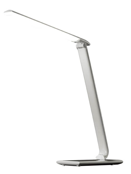 Lampa LED stmívatelná USB - lesklá bílá