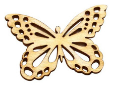 Dřevěná dekorace - výřez / 3,5 cm - motýl