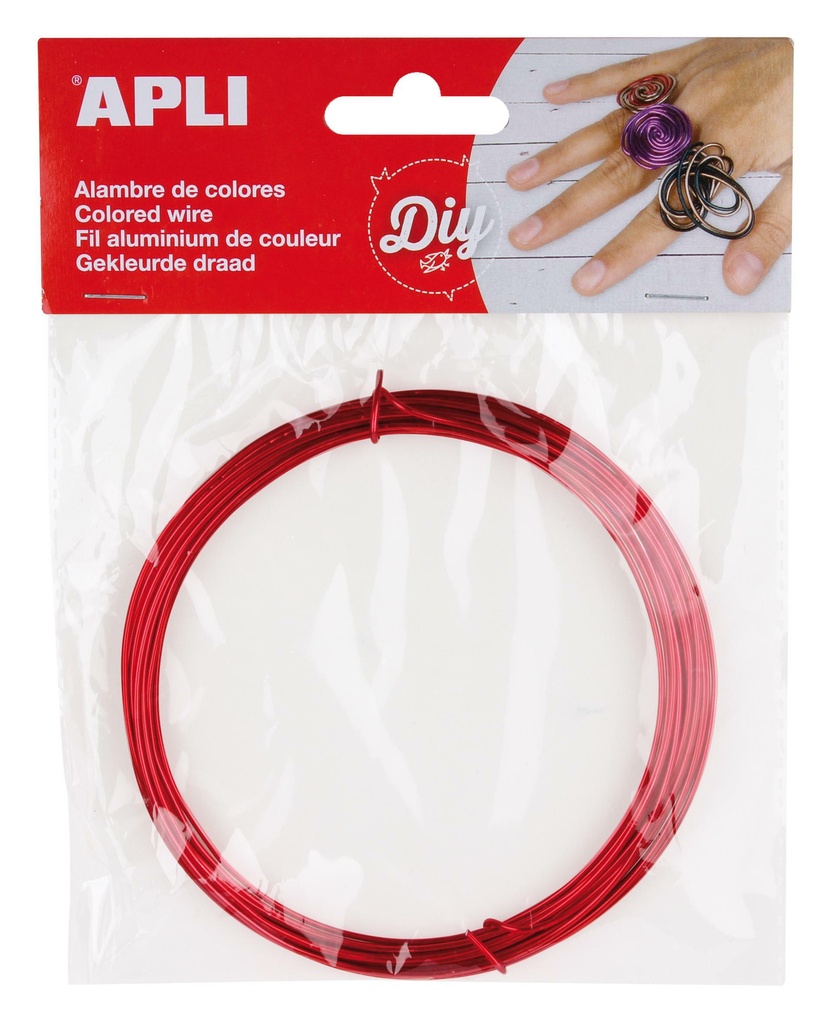 Modelovací drát APLI červený / šířka 1,5mm / délka 5m