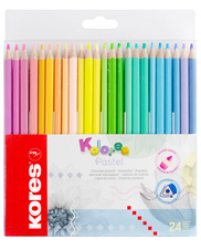 Pastelky Kores PASTEL trojhranné / 24 barev
