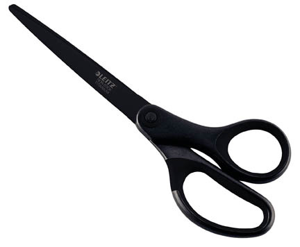Nůžky kancelářské Leitz titanové s nepřilnavou úpravou - 18 cm / černá