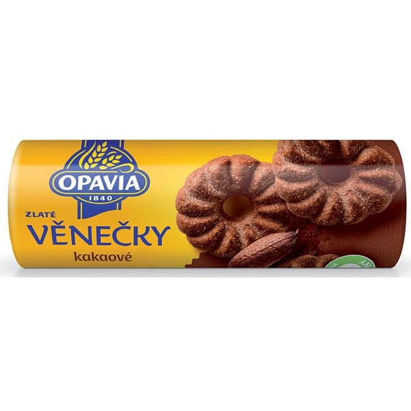 Opavia Zlaté Věnečky kakaové sušenky 150g