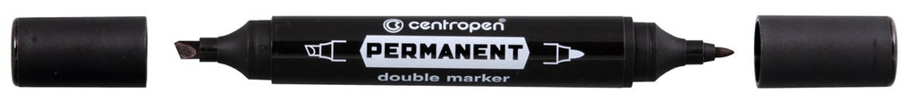 Značkovač Centropen DOUBLE 1666 permanent - černá