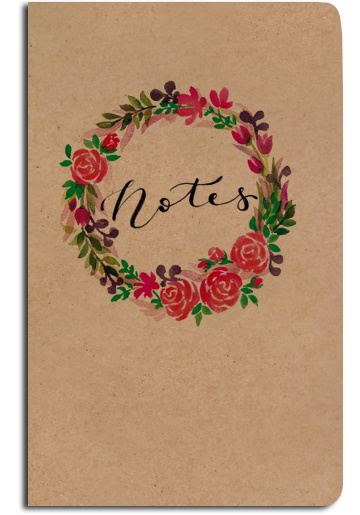 Notes linkovaný - A5 - kraft - věnec