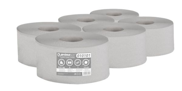 Toaletní papír Jumbo PrimaSOFT  šedý - průměr 190 mm