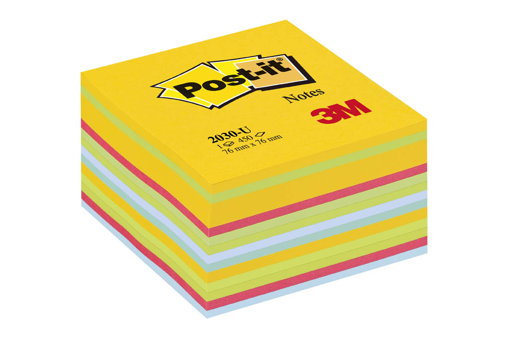 Samolepicí bločky Post-it kostky - ultra barvy / 450 lístků