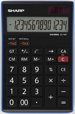 Sharp EL-145TBL stolní kalkulačka displej 14 míst