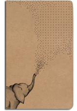 Notes tečkovaný - A5 - kraft - slon