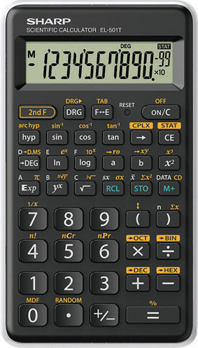 Kalkulačka Sharp EL 501 - černo-bílá