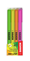 Zvýrazňovač Kores High Liner / sada 4 ks