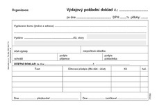 Baloušek výdajový pokladní doklad i pro podvojné účetnictví - A6 / nečíslovaný / 50 listů / NCR / PT050