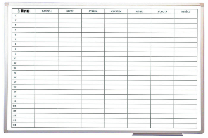 Plánovací tabule - týdenní 60 x 90 cm
