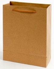 Tašky papírové EKO hnědé - velká / 240 x 80 x 330 mm