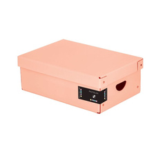 Krabice úložná lamino PASTELINI - oranžová / 35,5 x 24 x 9 cm