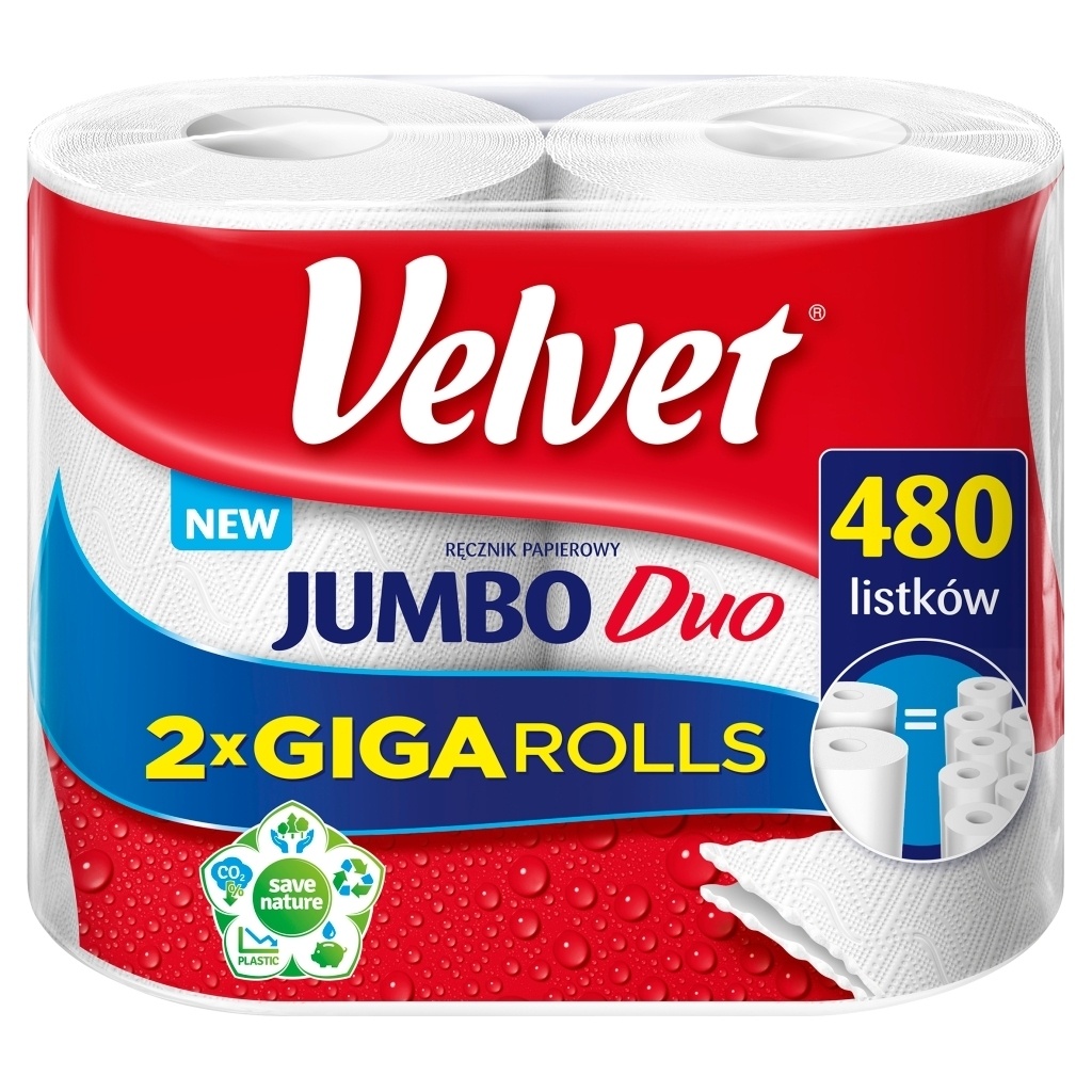 Utěrky papírové v roli Velvet - Jumbo Duo / 2 ks