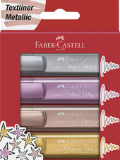 Zvýrazňovač Faber-Castell 46 METALLIC - sada 4 ks