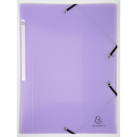 Spisové desky A4 s gumou Exacompta - pastelová fialová