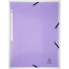 Spisové desky A4 s gumou Exacompta - pastelová fialová