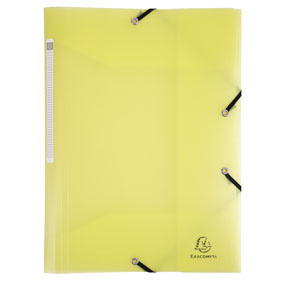 Spisové desky A4 s gumou Exacompta - pastelová žlutá