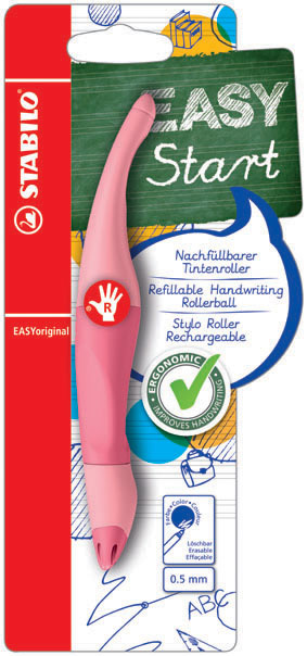 Inkoustový roller STABILO® EASY Original PASTEL - pro praváky / růžová