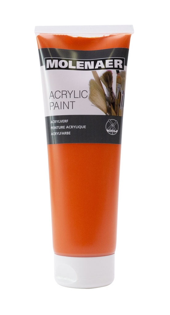 Akrylová barva Molenaer - 250 ml / oranžová