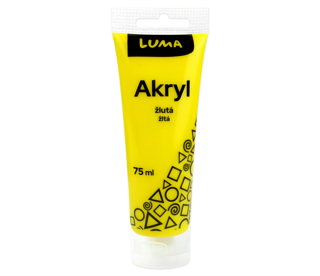 LUMA akrylová barva / žlutá 75ml