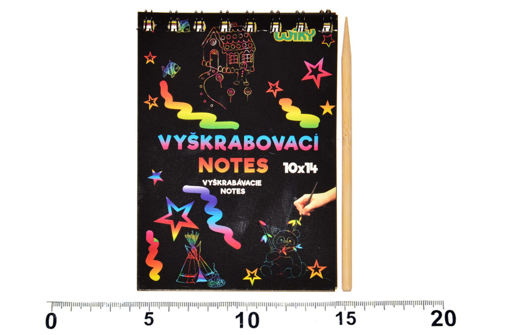 Vyškrabovací notes / 14 x 10 cm / 12 listů