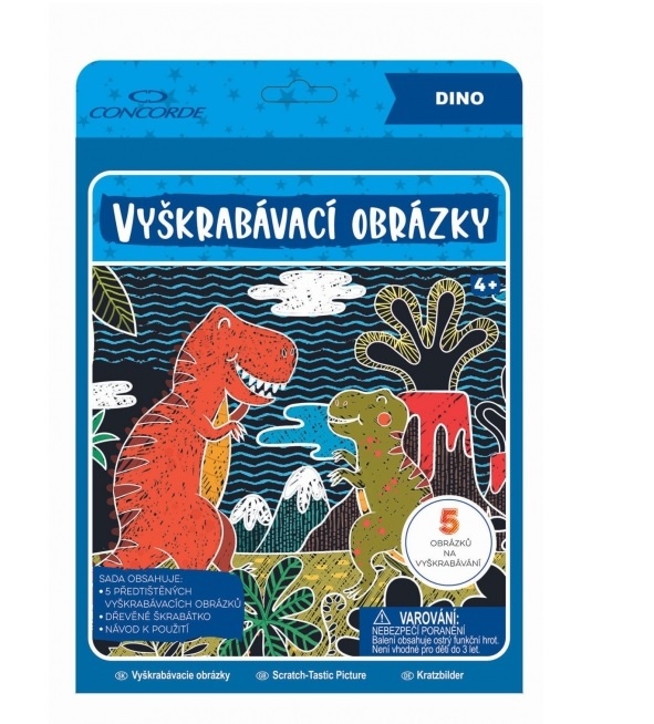 Vyškrabávací obrázky / Dino