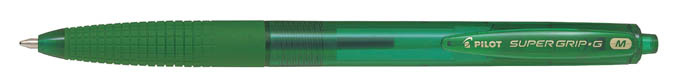 Kuličkové pero Pilot Super Grip-G transparentní - zelená