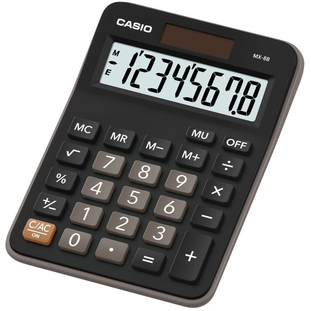 Kalkulačka Casio MX8BBK - displej 8 míst