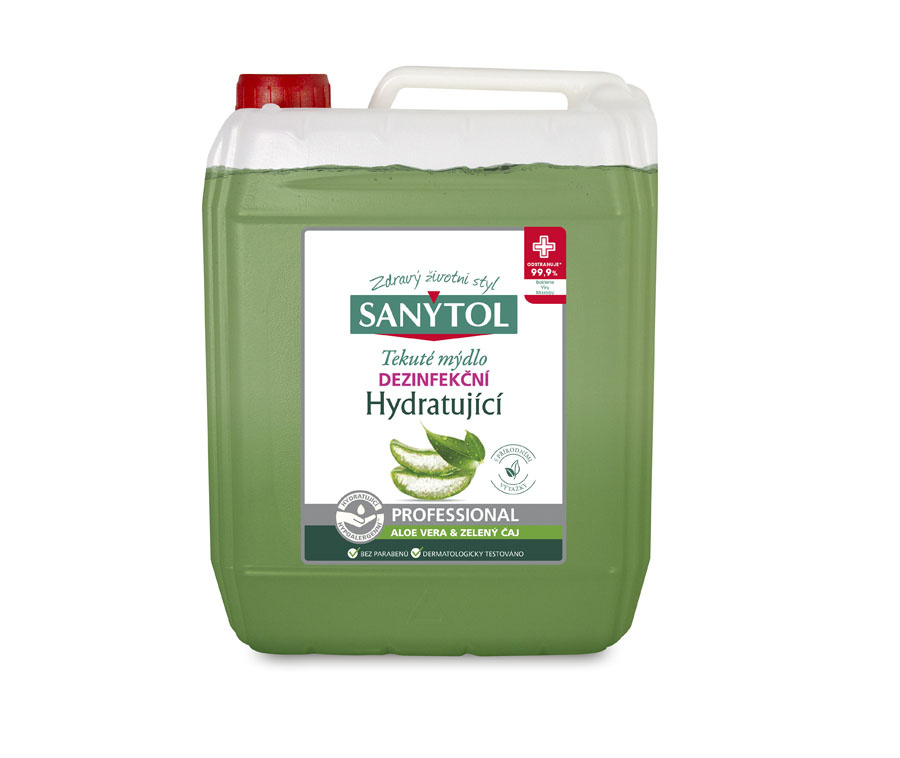 Sanytol Professional dezinfekční mýdlo hydratující / 5L / aloe vera a zelený čaj